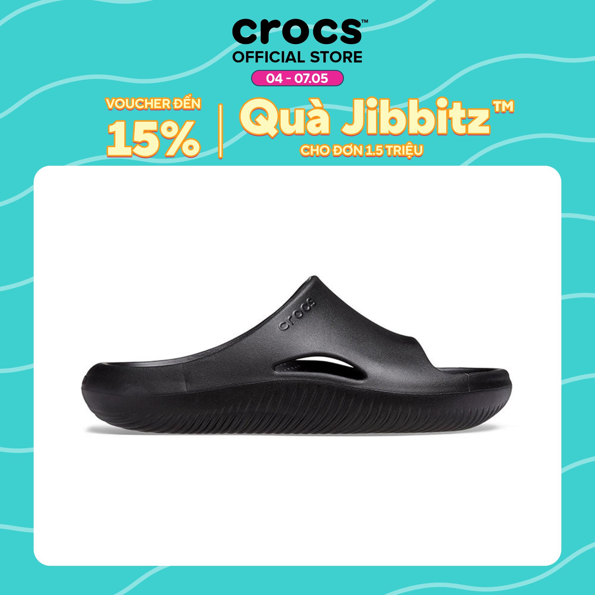 Dép Quai Ngang Unisex Crocs Mellow - Black - 208392-001