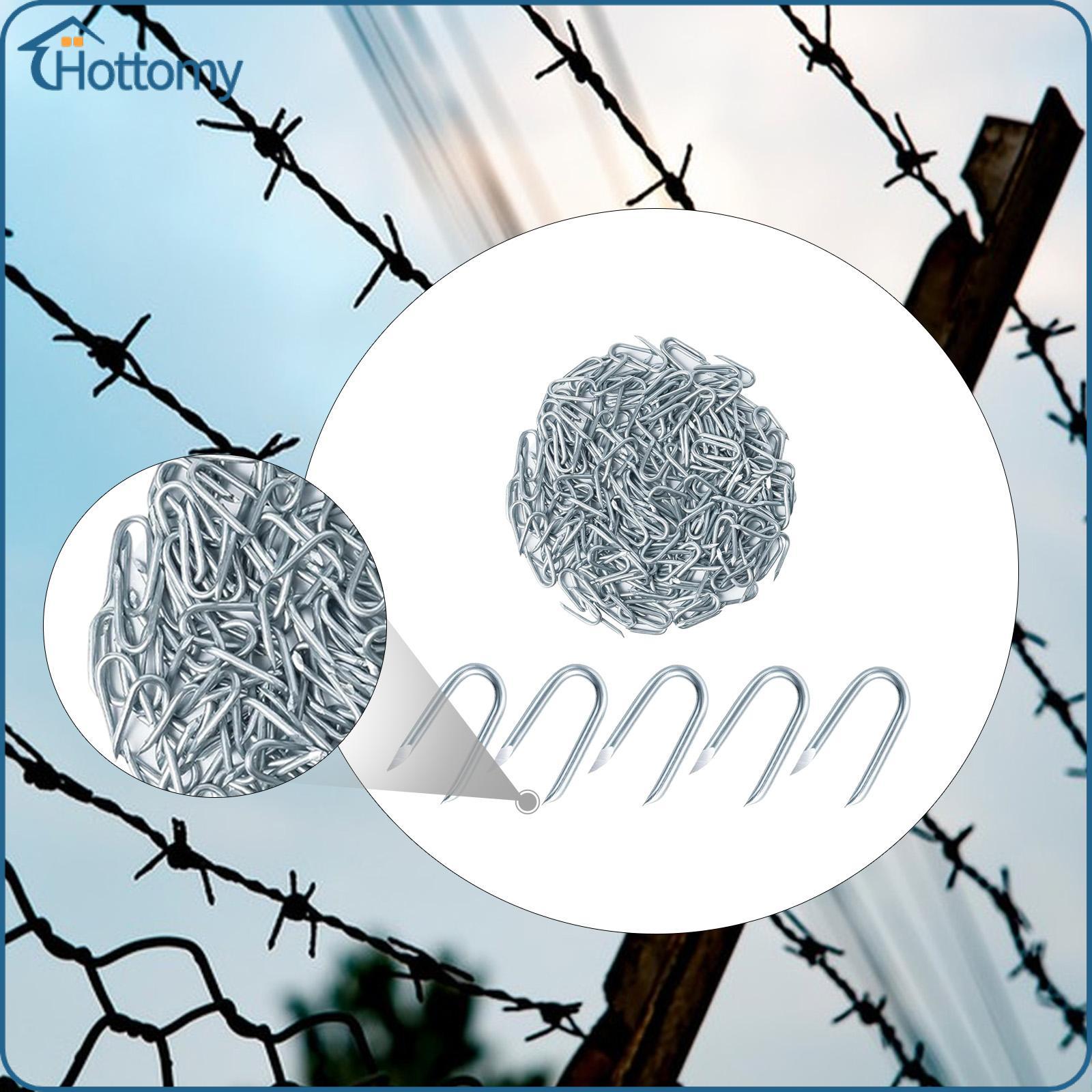Galvanised Fence Staples U Shaped Fasteners Staples Nails U Shaped Nails for Livestock Fence Field Fence Chain Link Fencing ราคา 169 บาท*ส่งฟรี