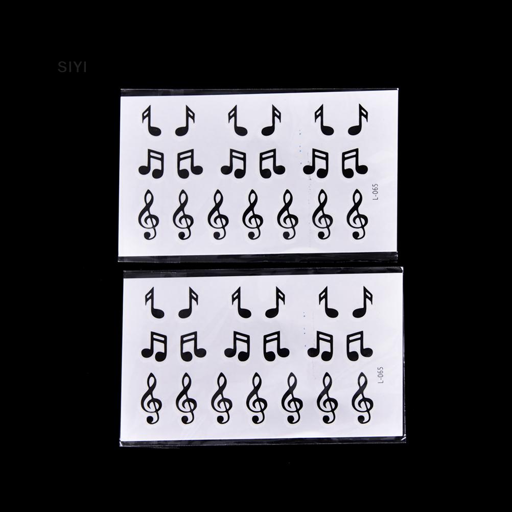 SIYI💕Gift💕Cheap💕 Hình xăm tạm thời giả mới hình dán nghệ thuật chống nước cho cơ thể cánh tay nốt nhạc