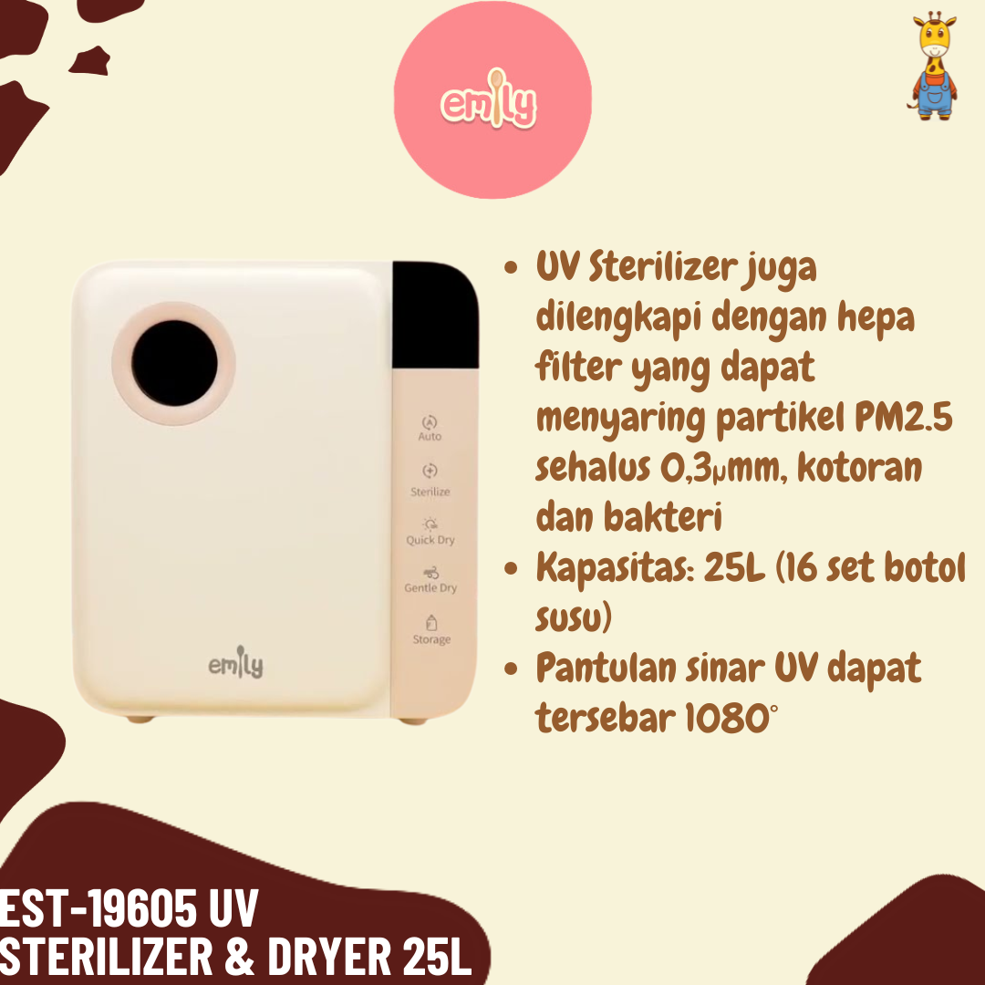 Emily EST-19605 UV Sterilizer & Dryer 25L - Mesin Sterilizer