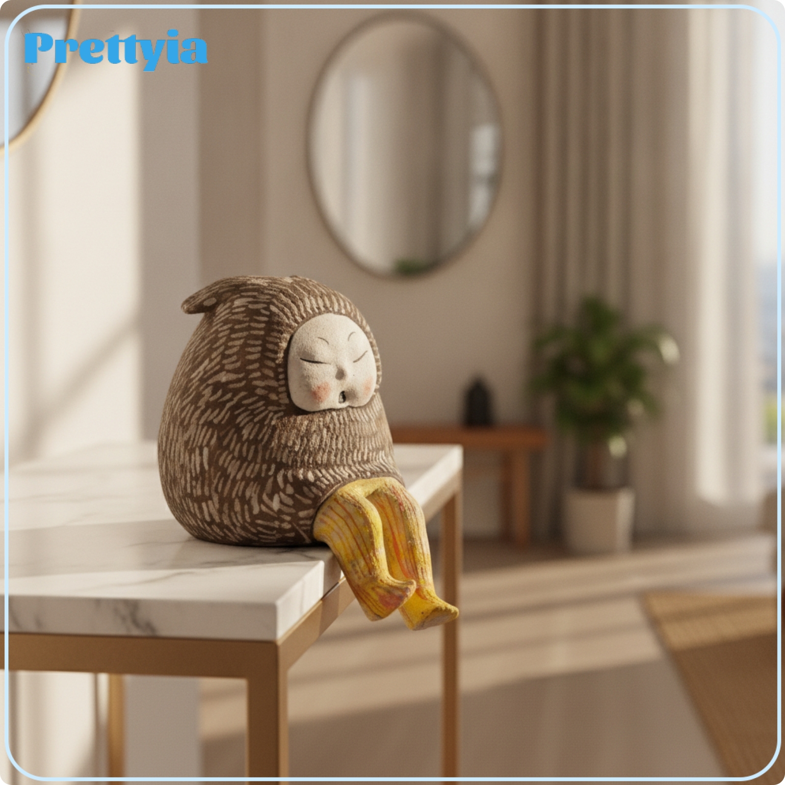 Prettyia Hand-Painted Monster Figurine Whimsical Ceramic Figurine Abstract Monster Ornament Textured for Home Decorators, Entryway ราคา 19,039 บาท*ส่งฟรี