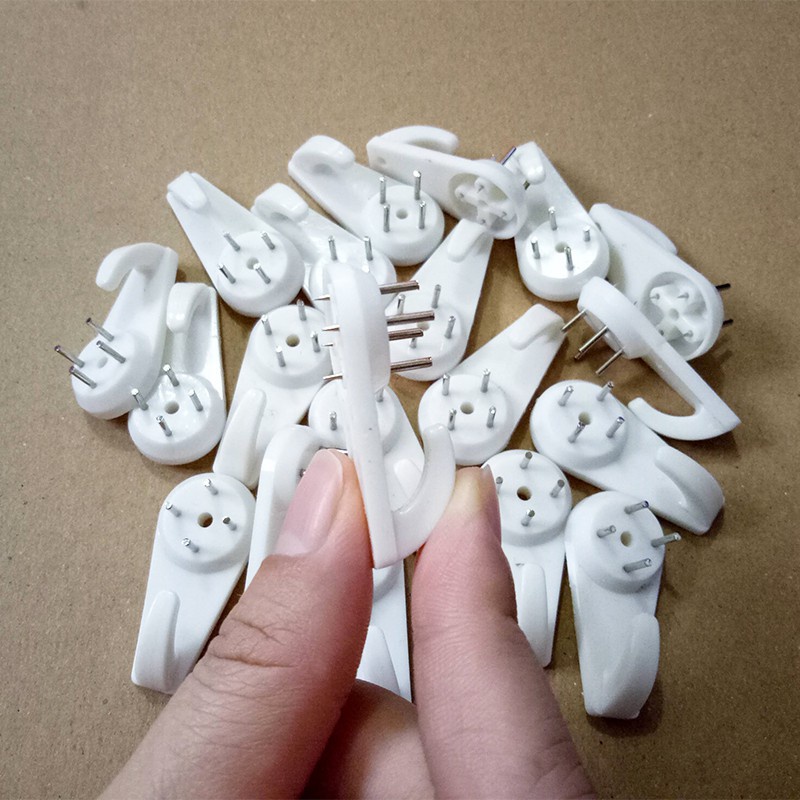 Combo 10 đinh 4 chân đóng tường Tiện Lợi Không Cần Khoan Vít có móc treo chịu lực 3kg