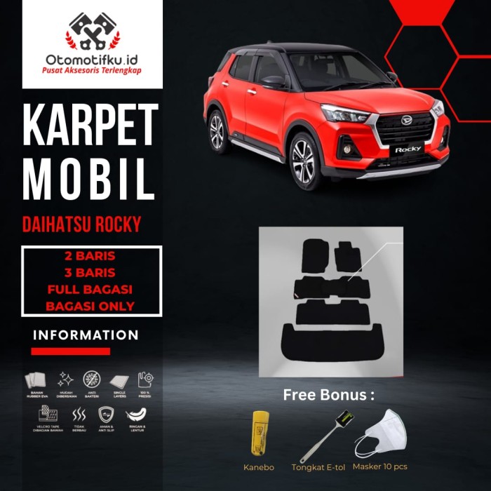 [ OTOMITFKU ]Karpet Mobil Rocky Bahan Double Layer Rubber Eva Premium - Bagasi Only, Cokelat Giá 660,000 Đồng*Miễn phí vận chuyển