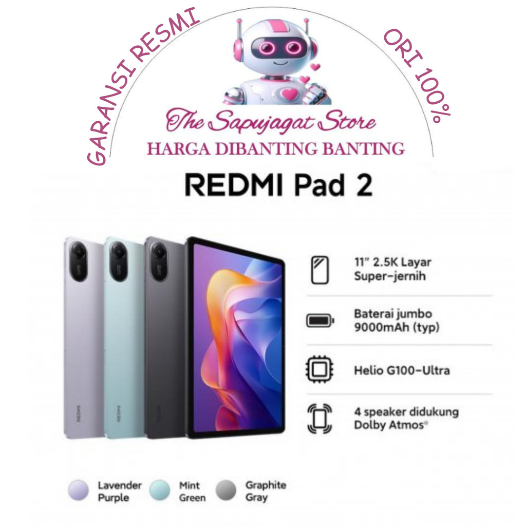 Xioami pad 2 4/128 new seal box official warranty promo Bandung Giá 1,952,128 Đồng*Miễn phí vận chuyển