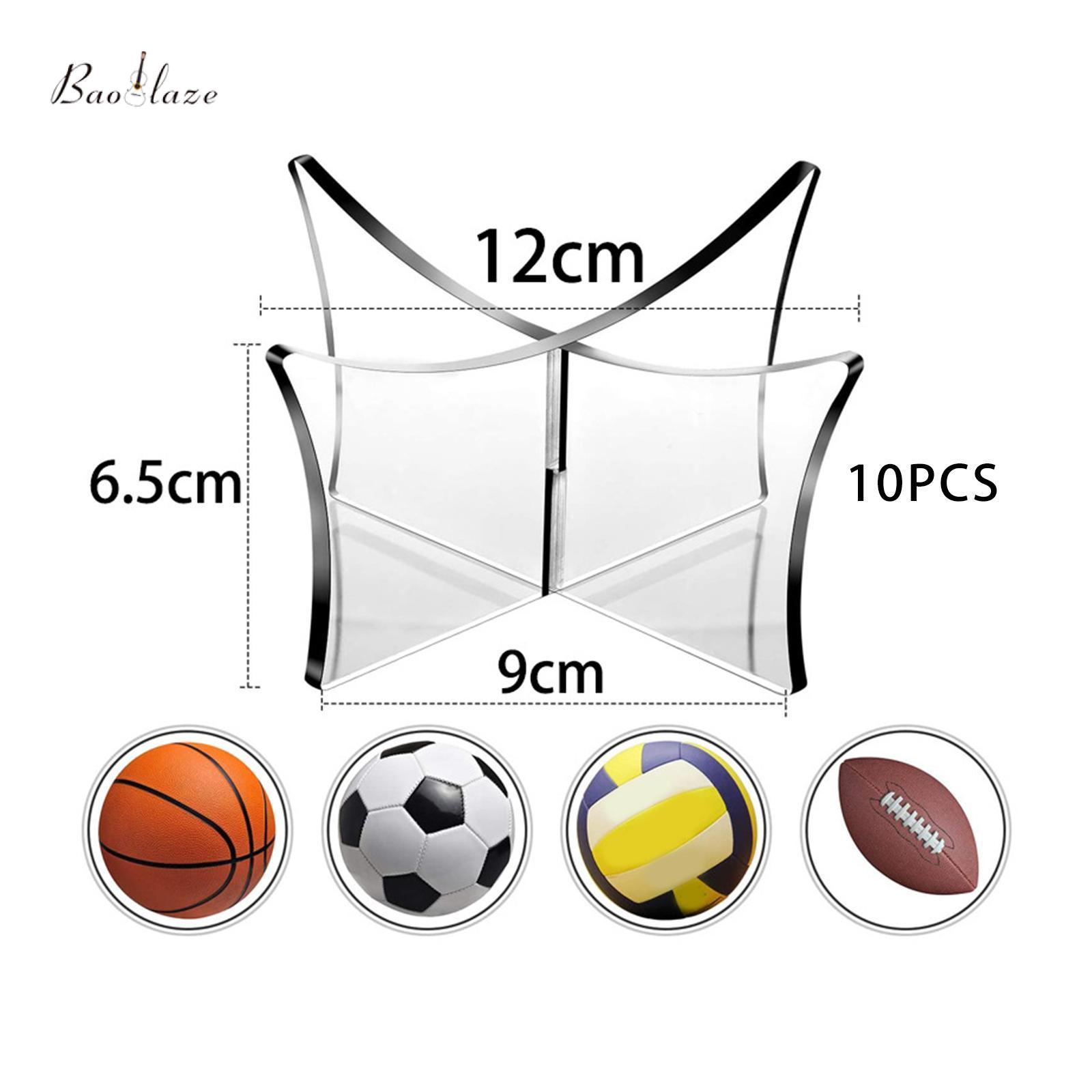 Baoblaze 10x Acrylic Basketball Stand Display Rack Anti Slip Portable Stable Cube Assemble Soccer Frame for Bowling Ball Football Trophy ราคา 14,658 บาท*ส่งฟรี