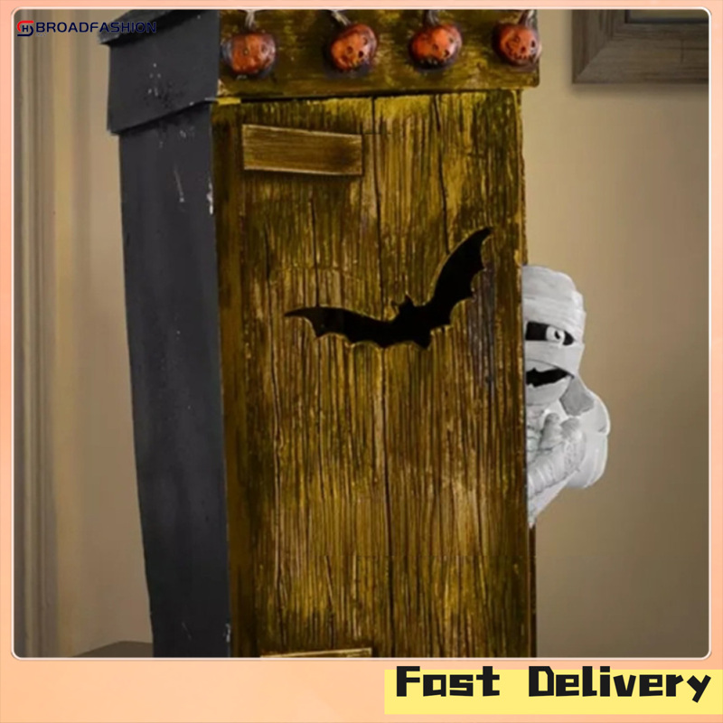 Broadfashion Outhouse Mummy Animated Decor Outdoor Halloween Toilet Mummy Ornament Animated Talking Farting Mummy Outhouse ราคา 458 บาท*ส่งฟรี