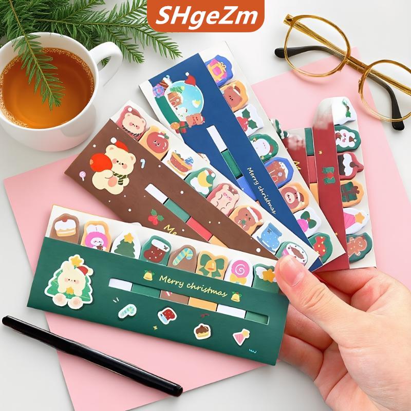 [COD] SHgeZm Phim hoạt hình có giá trị cao N ghi chú văn phòng phẩm giáng sinh ghi chú hàng trạm, sinh viên dễ thương dán chỉ số