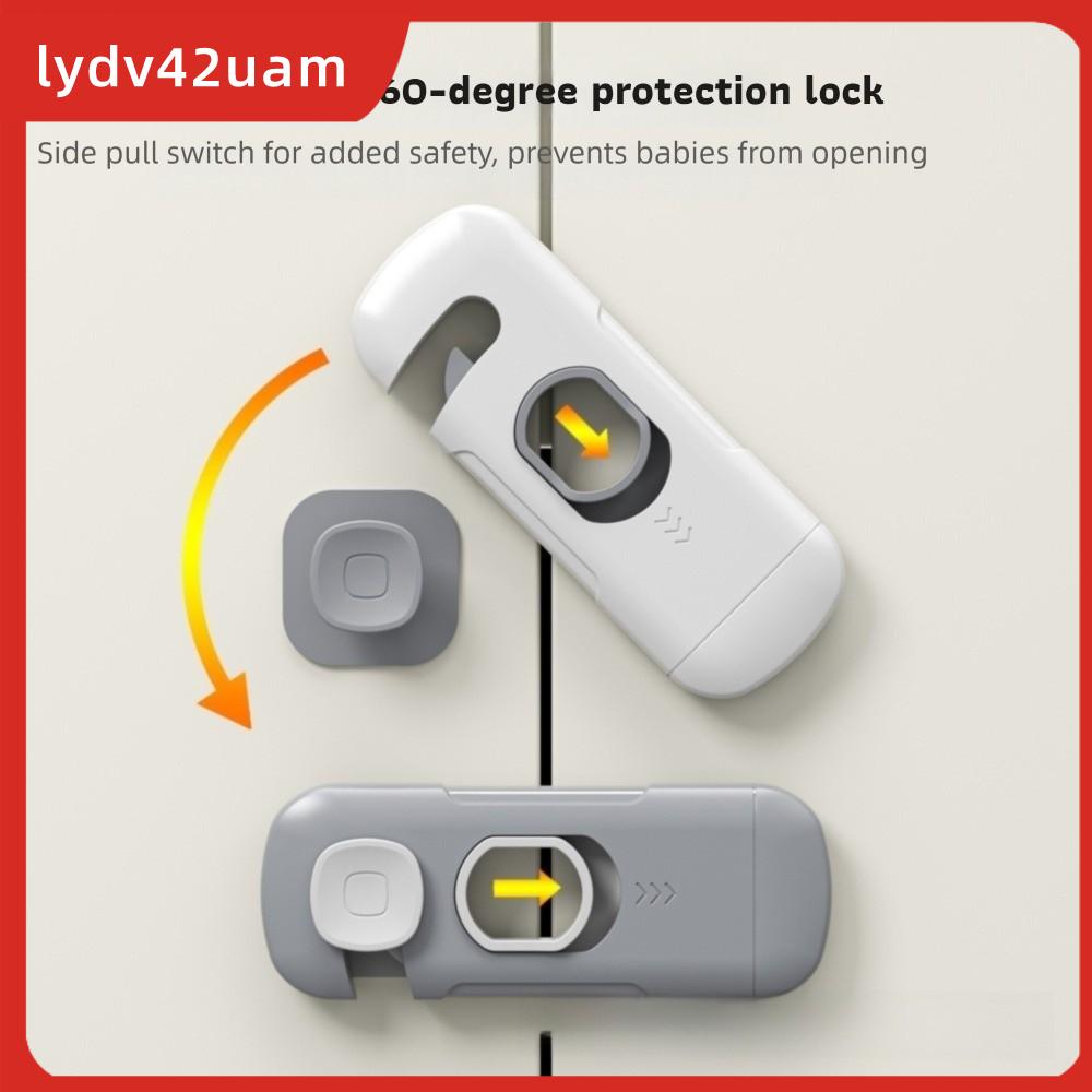 LYDV42UAM 1pcs Bảo vệ an ninh Khóa tủ an toàn cho trẻ em Đa chức năng Nhựa Khóa cửa ngăn   Tay chống kẹp cho bé Khóa an toàn cho trẻ em Em bé