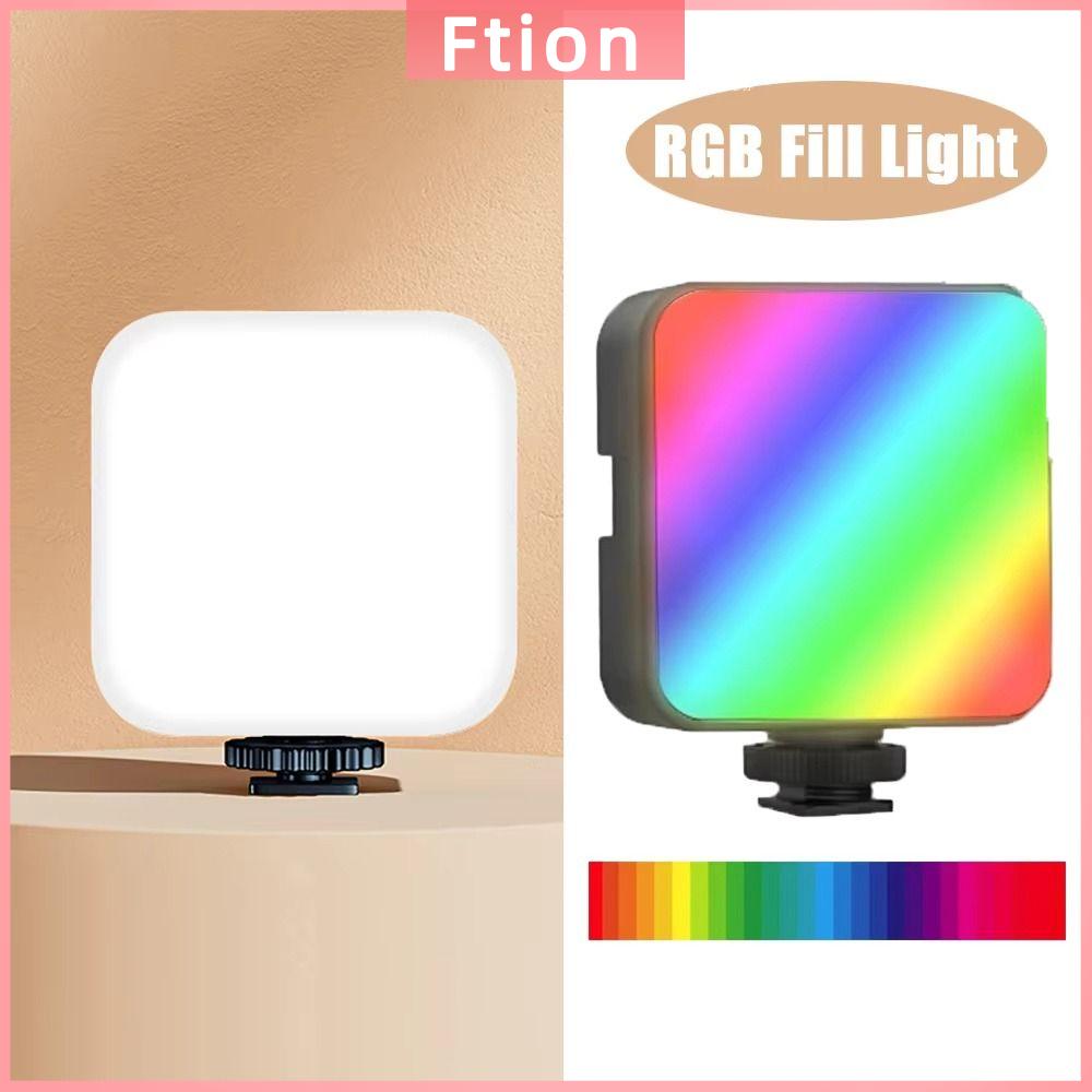 FTION 2500K-7000k Đèn chiếu sáng RGB Đủ màu 800lux Đèn LED quay video Di động Mini Đèn Gắn Giày Dành cho camera điện thoại thông minh