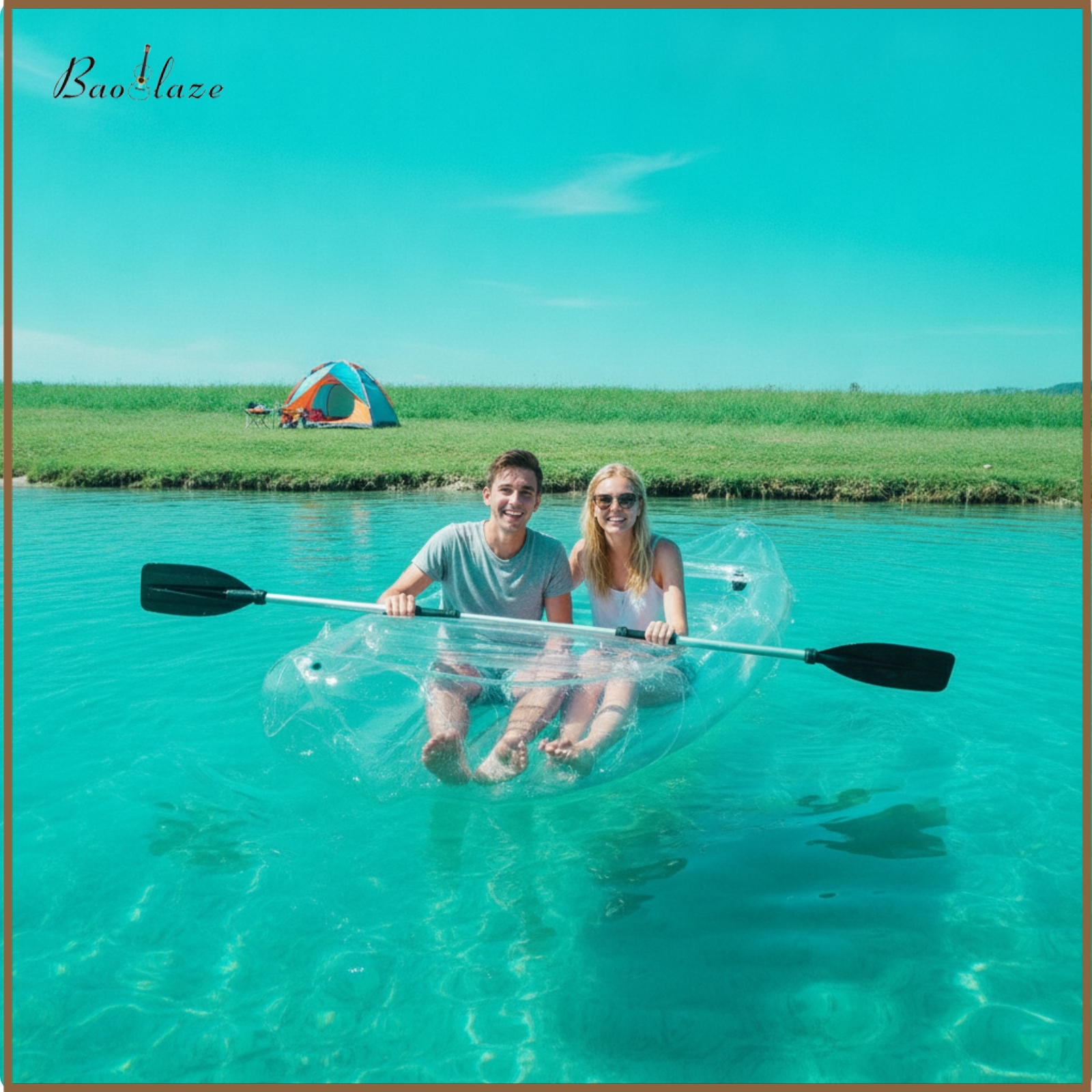 Baoblaze 2-Person Kayak with Seats Easy Storage Inflatable Kayak Portable Boat Lightweight for Camping ราคา 16,120 บาท*ส่งฟรี