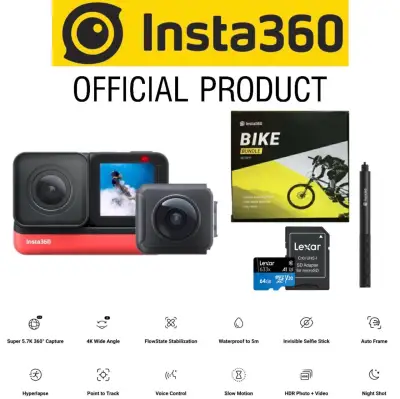 Insta360 One R Twin Edition with Bike Bundle - Modular Action Camera (Official Product)(1 Year Warranty)(100% Original)(Ready Stocks)(Fast delivery)