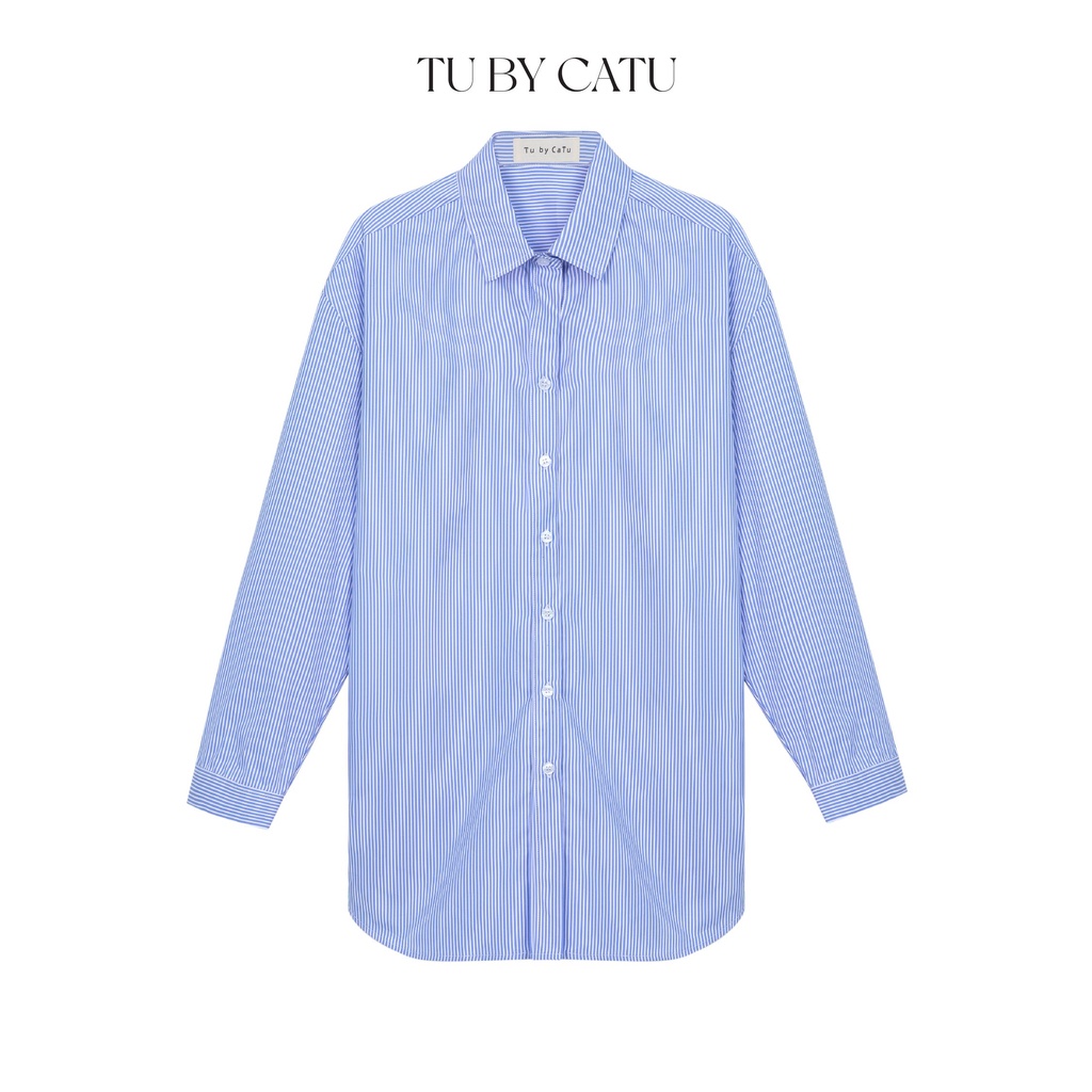 Tubycatu | áo sơ mi sọc xanh nhí