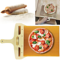 Mojoyce Xẻng xúc Pizza trượt bằng gỗ với tay cầm chuyển xẻng đa chức năng Cây vét bột Pizza mái chèo bánh pizza lò phụ kiện