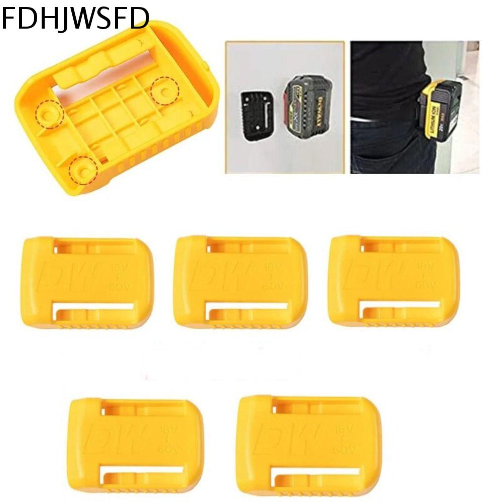 FDHJWSFD Nhựa Giá đỡ Pin Di động Có khóa thắt lưng Giá đựng pin Khóa thắt lưng Pin Màu vàng Đế lắp đặt pin Cho 18V 20V 60V