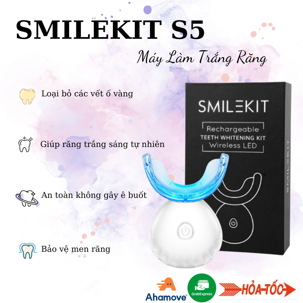 Máy Làm Trắng Răng SMILEKIT S5 _ Máy tẩy trắng răng không ê buốt, giúp răng trắng sáng, chắc khỏe từ sâu bên trong