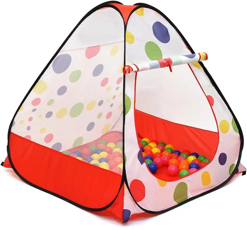 【HOT SALE】 Kids Pit Pop Up Play Tent Playhouse Tent For Boys Girls Babies And Toddlers House Indoor Outdoor Toy Perfect Kids S