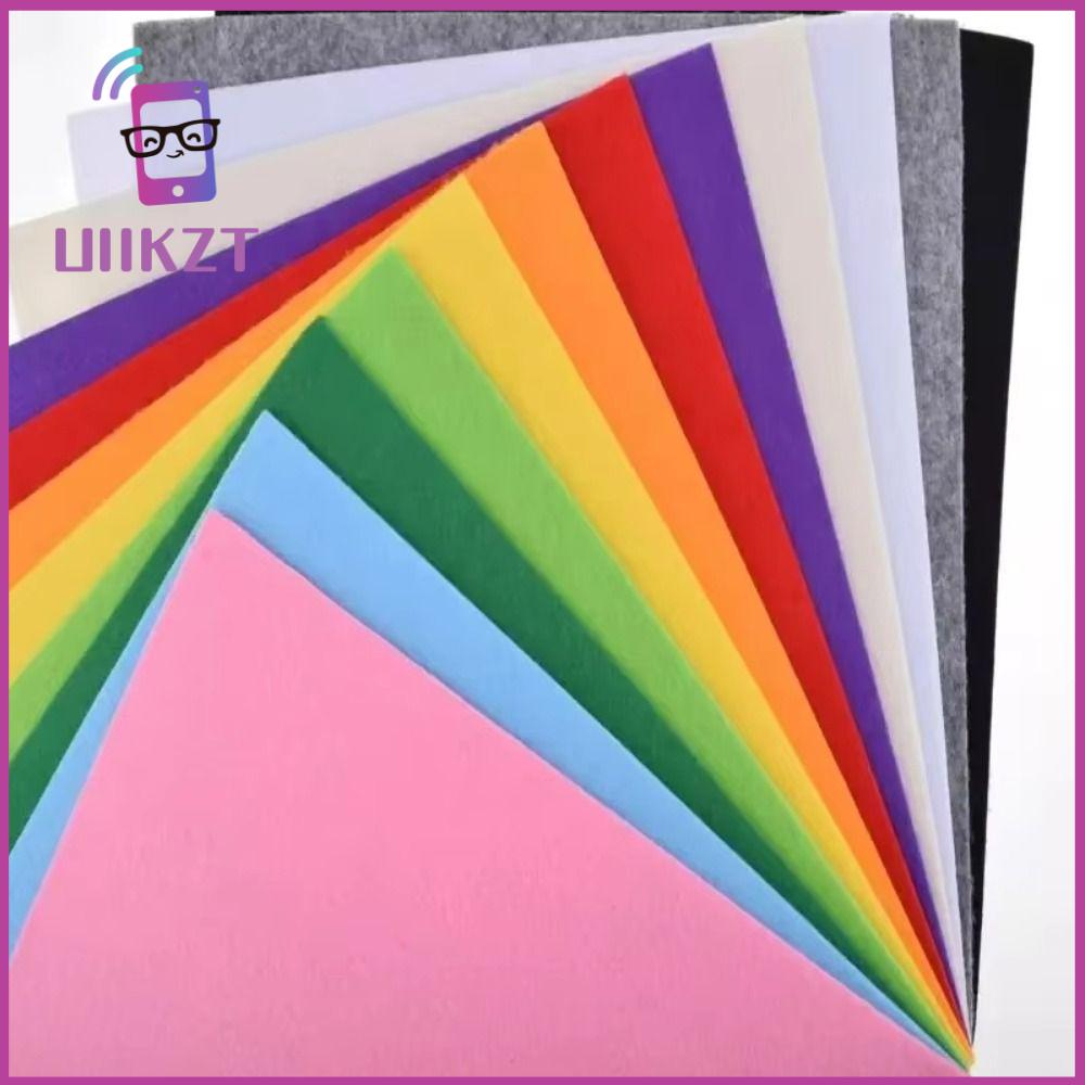 UIIKZT SHOP 40Pcs Hình vuông Tấm vải nỉ Đầy màu sắc Dày 1mm Vải không dệt Chất lượng cao Bền Vải thủ công May thủ công tự làm