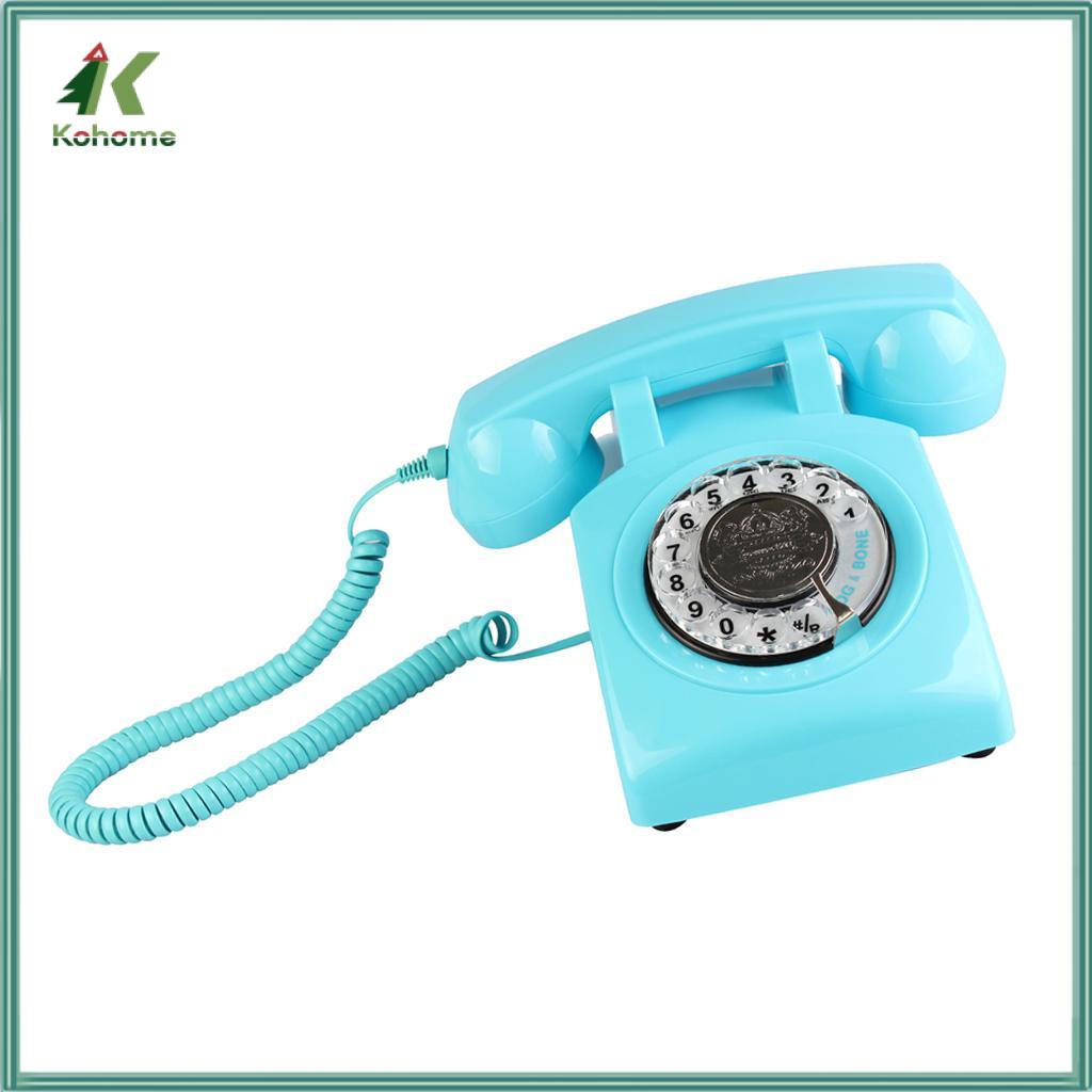 Kohome Retro Rotary Telephone, Retro Style Rotary Dial blue ราคา 1,920 บาท*ส่งฟรี