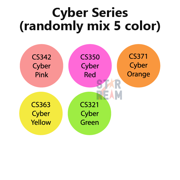 Ready Stock! A3 Light Mix/ Dark Mix/ Cyber Mix Color Paper 80g 450s/ream Kertas Warna-Warni