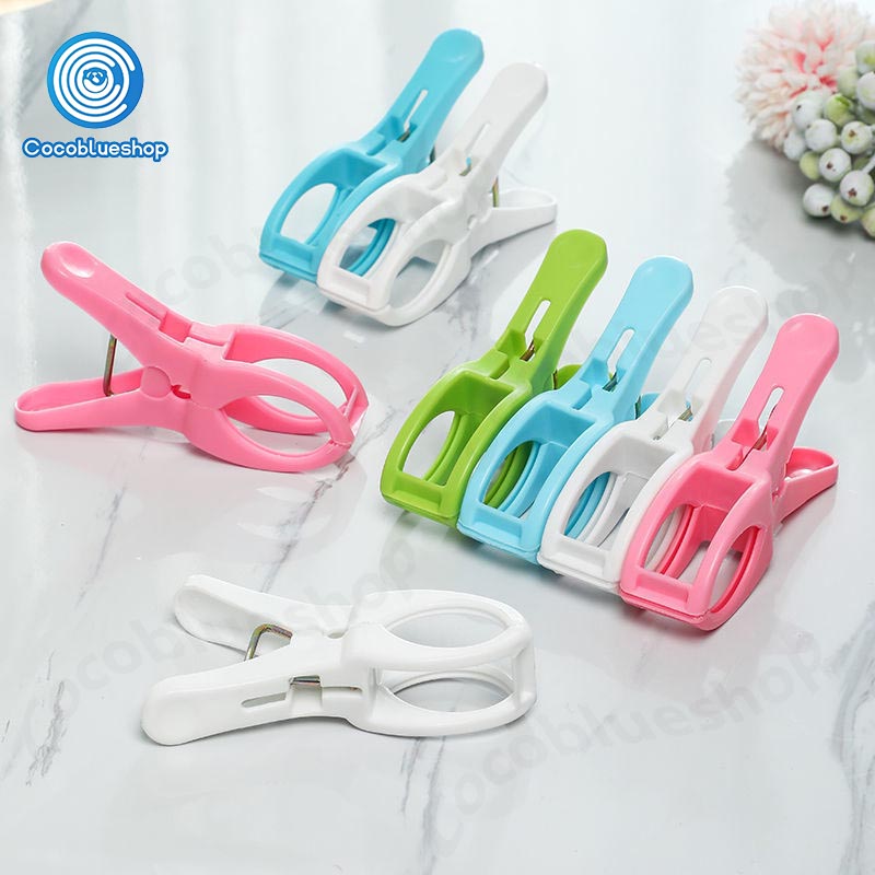 Cocoblueshop กิ๊บหนีบผ้าตัวใหญ่ราคาถูก กิ๊บหนีบผ้าพลาสติก กิ๊บหนีบผ้าแบบพลาสติก กิ๊ฟหนีบผ้า หลายสีสุ่ม ราคา  5 บาท*ส่งฟรี