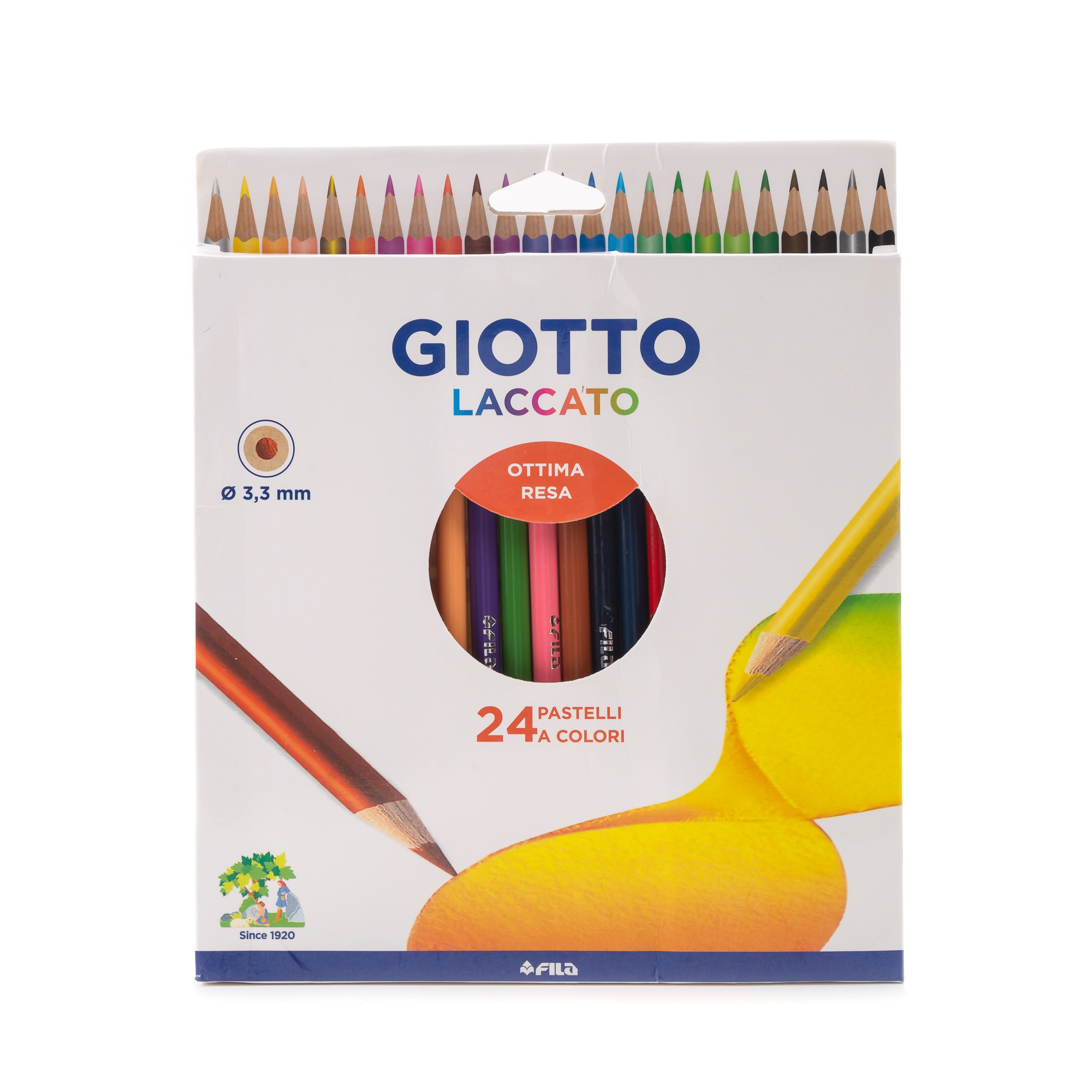 24pcs GIOTTO Colors Pencils,Crayola Colored Pastels Pencils Set