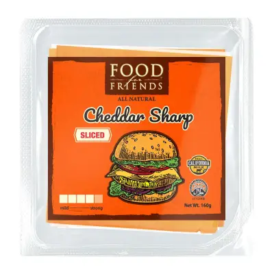 Food For Friends Cheddar Sharp Sliced Cheese 160g