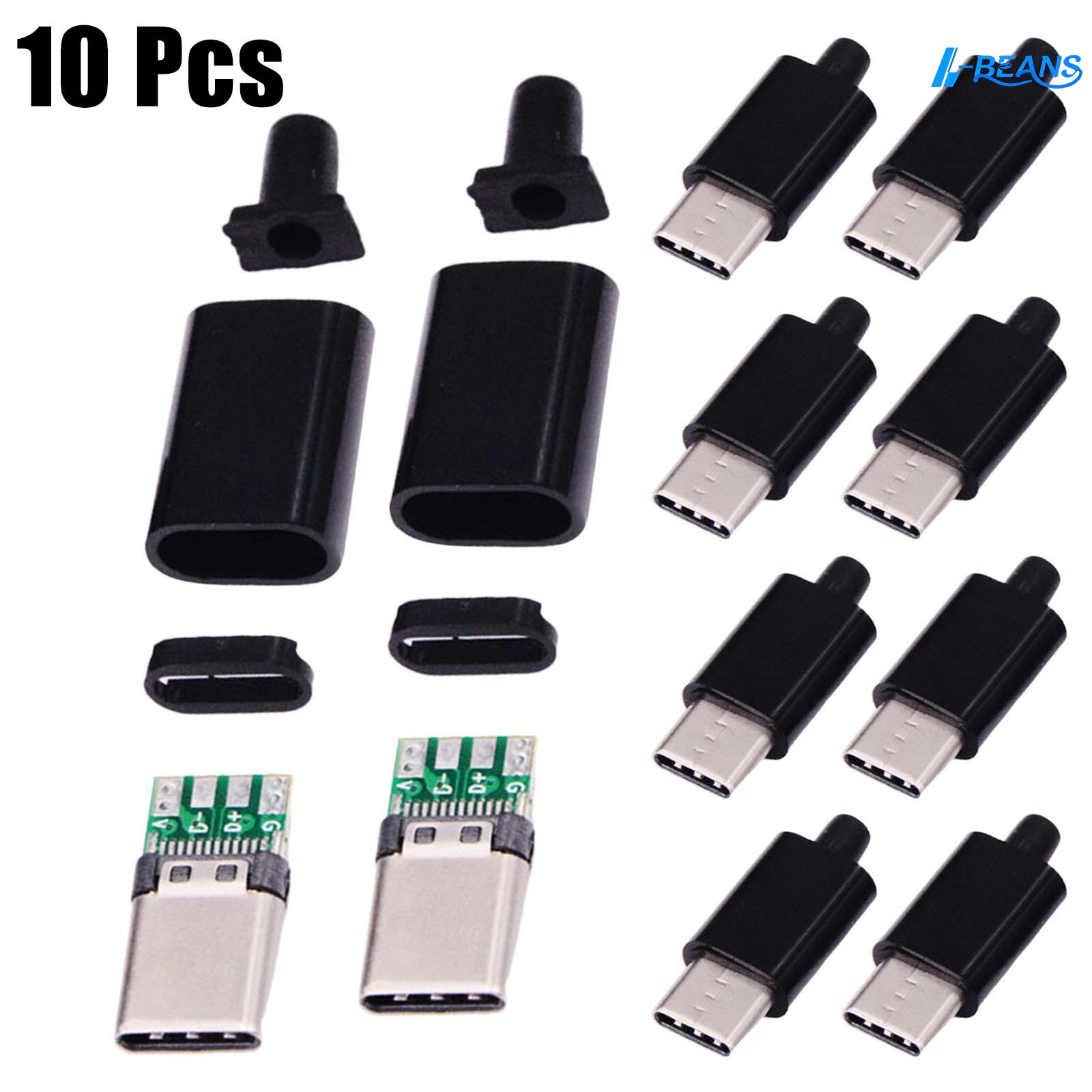 【L-BEANS】 10pcs USB3.1 Type-C Male PCB Mount Connector with 3.0mm SR and Sturdy Housing ราคา 117 บาท*ส่งฟรี