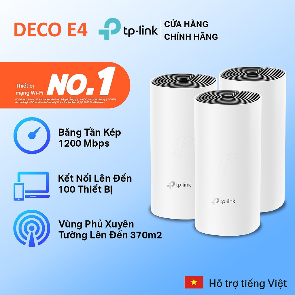 Wi-Fi Mesh cho toàn ngôi nhà TP-Link Deco E4/M4/M5/S7/X10 Dành Cho Gia Đình-  Hàng Chính Hãng – Bảo hành 24 tháng