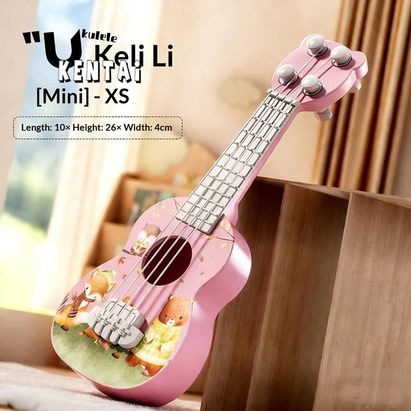 Mini Playable Ukulele for Kids - Cute Animal Design Musical Toy for Early Music Education and Development ราคา 61 บาท*ส่งฟรี