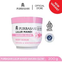 Purbasari Lulur Mandi Sakura Glow 100g - 200g/ Lulur Mandi/ Sakura/Mencerahkan/Exfoliating/Glowing
