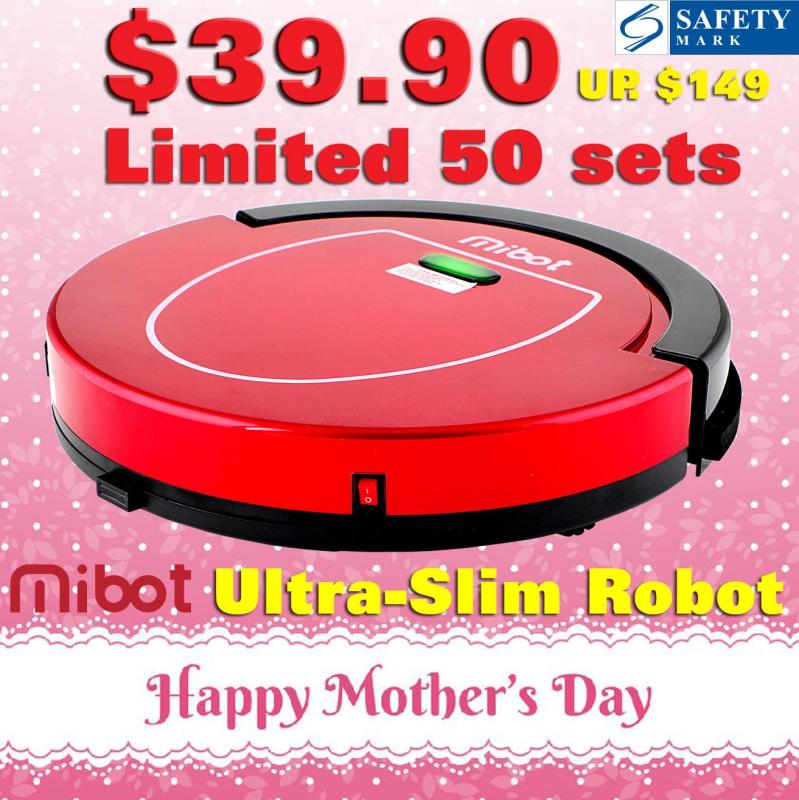 【MOTHER DAY SPECIAL!】 Mibot Ultra-Slim Smart Robot Vacuum with Sweeping Mop Machine 3-Pin UK Plug and Safety Mark Approved Singapore