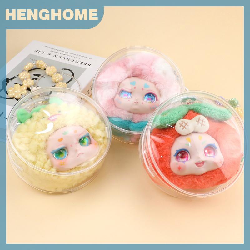 HENGHOME 1 Bộ Kawaii lưu trữ Pouch Keychain Búp bê túi rõ ràng ngoài trời rỗng túi cho 15.5cm phim hoạt hình búp bê sang trọng Đồ chơi tổ chức hộp