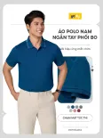 Áo Polo Yody Nam Ngắn Tay Phối Bo MCPO26A062
