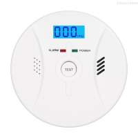 2 trong 1 co và chuông báo khói Carbon Monoxide Máy dò máy dò khói khói kết hợp chuông báo co cháy co cho báo động cho gia đình và nhà bếp Màn hình LED Carbon monoxide và chuông báo khói