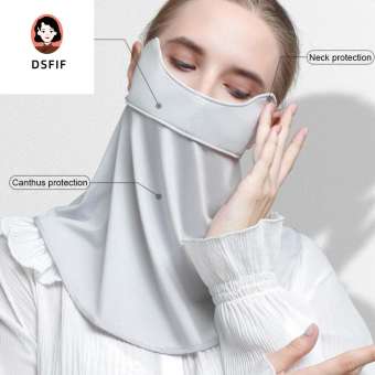 DSFIF Đàn hồi Chống gió Tấm chắn Chống nắng tia UV Ngoài trời Dành cho Nữ Đi bộ đường dài Dành cho nam Khăn Quàng Che nạ lụa băng Khăn quàng cổ