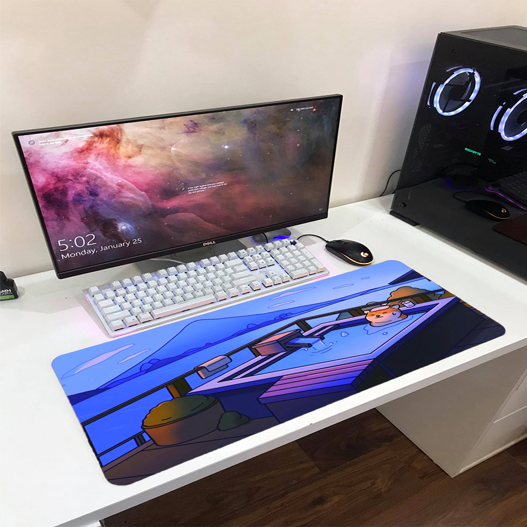 Lót chuột cỡ lớn 80x30cm dày 2mm pad gaming cỡ lớn speed bo viền chắc chắn