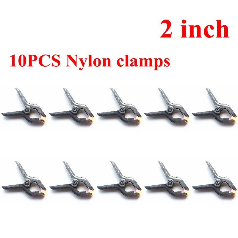 yingke 10 Pcs 2inch Diy Tool Nylon Spring Clamps Woodworking Clip Spring Clamps Set For Paper Photo Background Woodworking