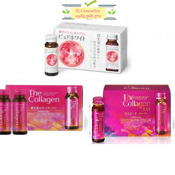 [Mẫu Mới] [ hộp 10 chai x 50ml ] Nước uống the collagen shiseido nhật bản (The collagen / the collagen EXR/ Pure white)