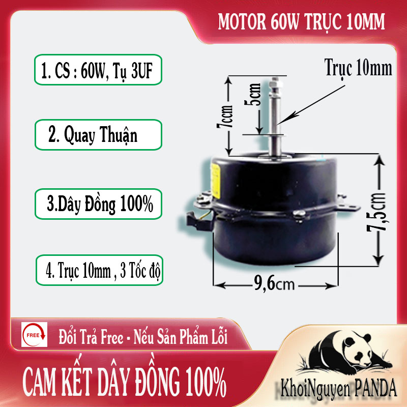 Motor quạt hơi nước 25W 60w CAM KẾT 100% dây đồng