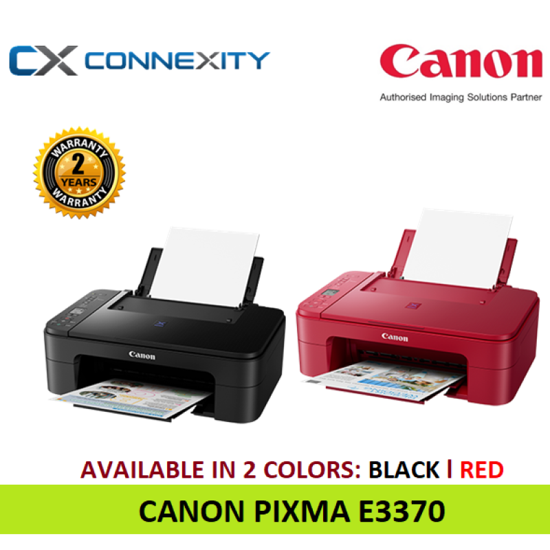 Canon Pixma E3370 l Inkjet Printers l Print l Scan l Copy l All-in-One Printer l Wireless l Canon l Pixma l TS5370 l 2 Years Carry-In Warranty l Printer Singapore