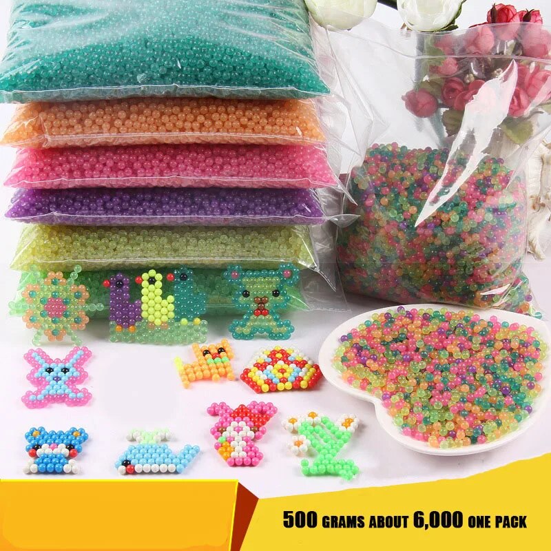Tự làm hạt cườm nóng chảy 3D ma thuật nước sáng tạo Bộ hạt bút Tweezer Pegboard Kit Phụ kiện cô gái trẻ em Đồ chơi cho trẻ em 8 10 năm