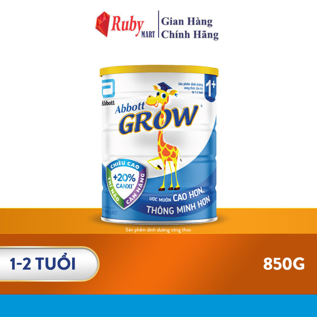 Sản phẩm dinh dưỡng công thức cho trẻ 1-2 tuổi Abbott Grow 1+ 800g