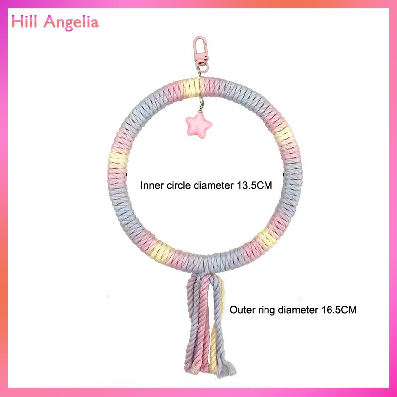 [Hill Angelia] Màu bông vẹt cực linh hoạt treo Clip Swing đầy màu sắc cá rô xoay thoải mái chim bông Dây đu vật nuôi cung cấp - 5