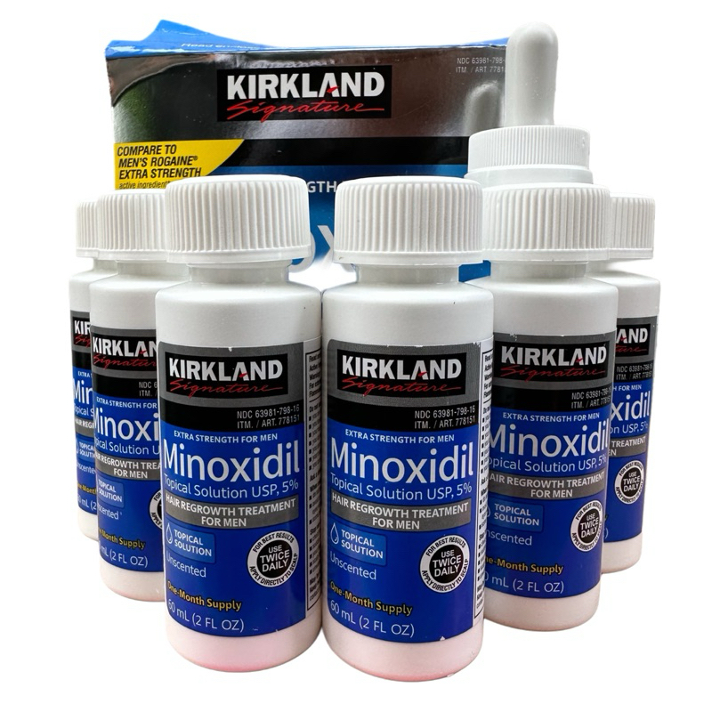 Dung Dịch Mọc Râu Và Tóc Hiệu Quả Của Mỹ Minoxidil 5% Kirkland 6x60ml