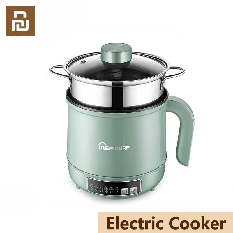 YouPin Máy nấu ăn điện đa năng 1.7L Nồi lẩu đơn/hai lớp Nồi cơm điện thông minh mini nồi chảo chống dính