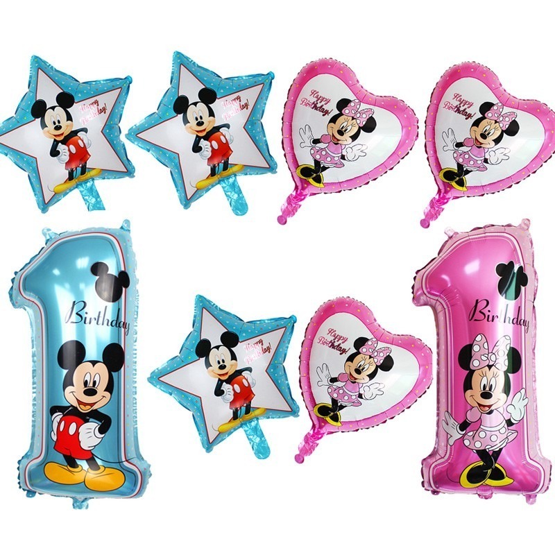 Bóng Bay Hình Chuột Mickey/Minnie Đáng Yêu Trang Trí Tiệc