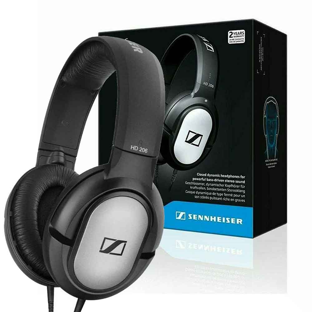 {hot} Tai Nghe Chụp Tai Sennheiser Hd 206 Màu Đen/ Bạc