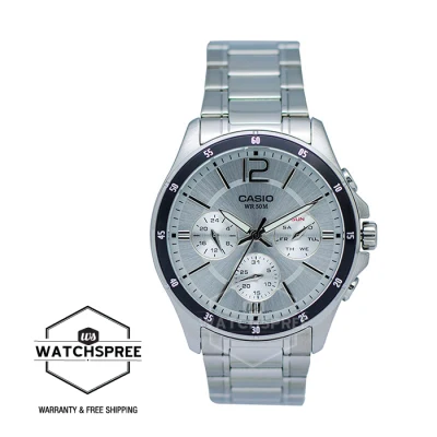 [WatchSpree] Casio Men's Standard Analog Silver Stainless Steel Band Watch MTP1374D-7A MTP-1374D-7A