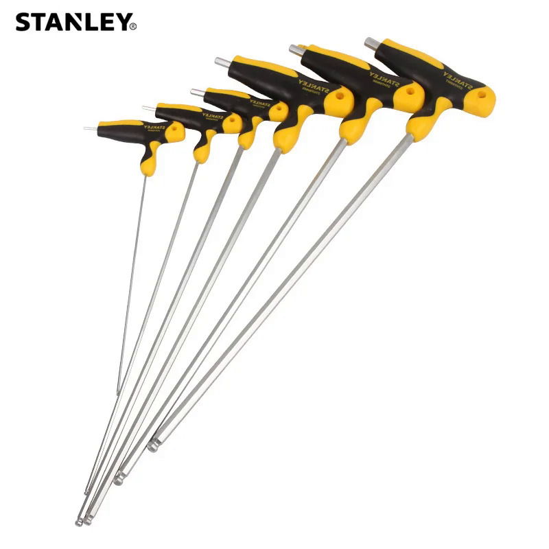 Stanley 1 chiếc chìa khóa Allen cực dài loại t 2mm 2.5mm 3mm 4mm 5mm 6mm 7mm 8mm t thanh Chìa Khóa Lục giác trong t tay cầm chìa khóa lục giác chìa khoá dà