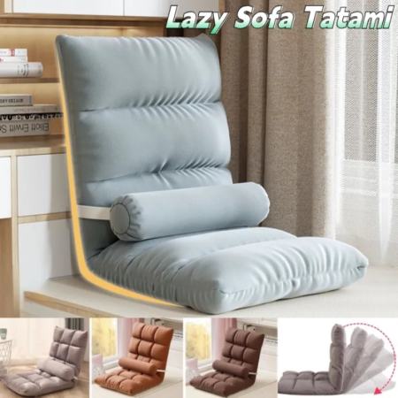 Lazy Sofa Tatami Folding Deck Chair Ground Backrest Reclin Home Rest Cushion Bedroom Furniture